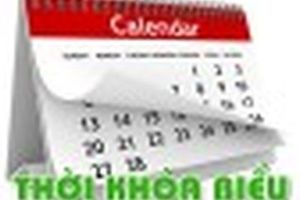 THỜI KHÓA BIỂU tuần 11 ( Lớp nghề)